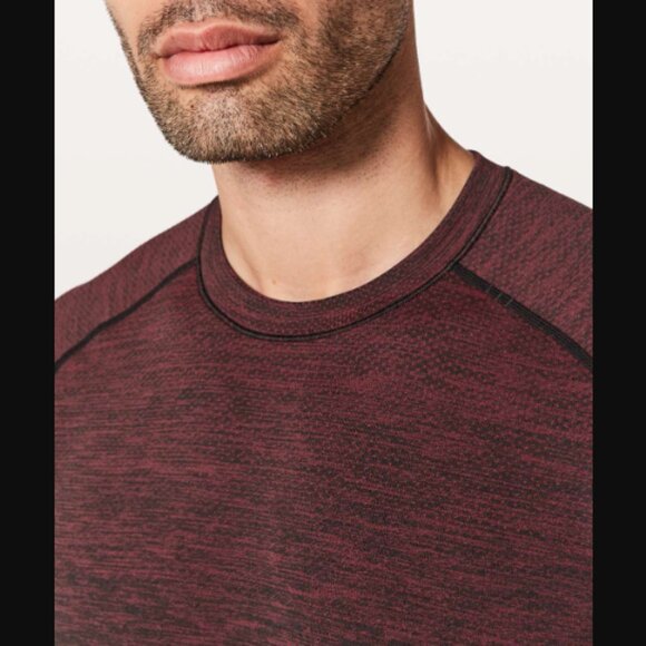 Lululemon Athletica Metal Vent Tech Short Sleeve Caliente Red Black $68.00 - Picture 2 of 12